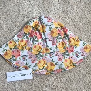NWT Janie and Jack Girls Floral Hat, 6-8 months